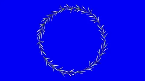 Animated flower frame on green screen Stock Footage 151137440