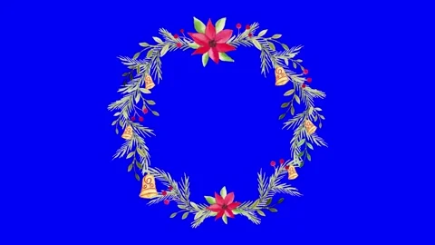 Animated flower frame on green screen Stock Footage 151137890
