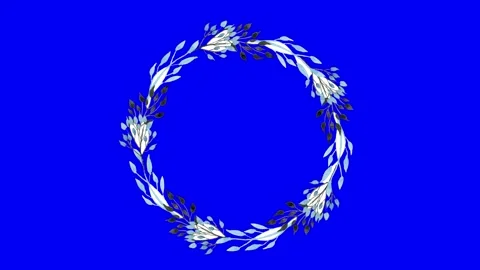 Animated flower frame on green screen Stock Footage 151138096