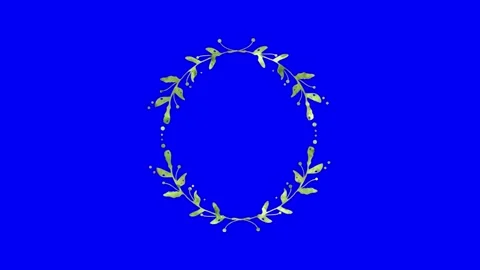 Animated flower frame on green screen Stock Footage 151140785