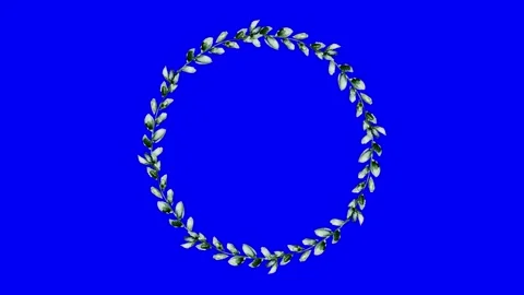 Animated flower frame on green screen Stock Footage 151140861