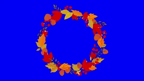 Animated flower frame on green screen Stock Footage 151238754