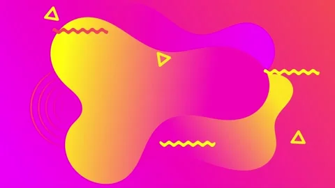 Animated fluid background with yellow, red and purple gradations Stock Footage 313417572