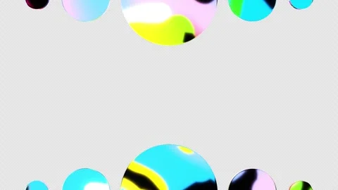 Animated Fluid Filled Spheres Top and Bottom Border Stock Footage 340245091