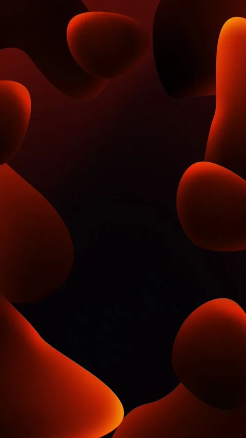 Animated fluid liquid background featuring dynamic orange and black oil forms Stock Footage 289682212