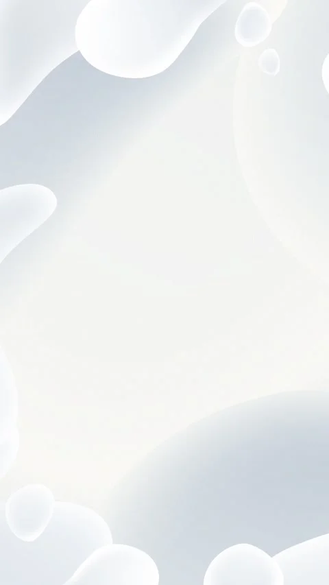 Animated fluid liquid background, soft white and light gray flowing shapes Stock Footage 289682269