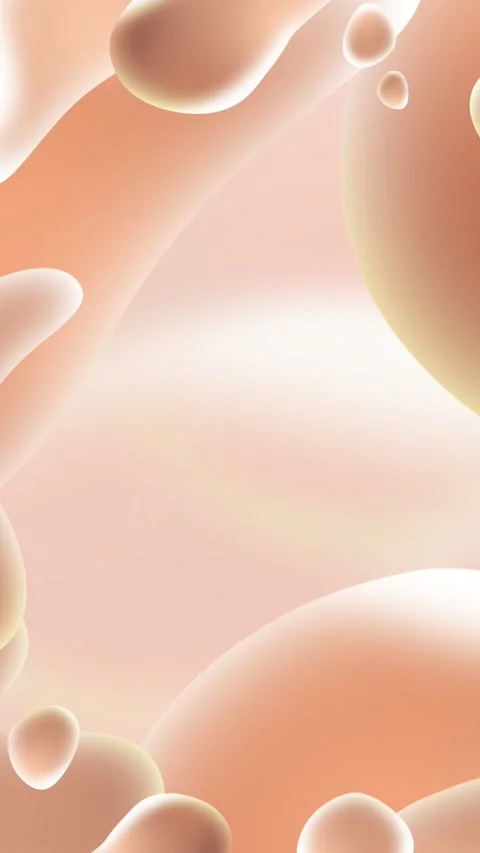 Animated fluid liquid background, soft peach and cream color tones, flowing Stock Footage 289682289