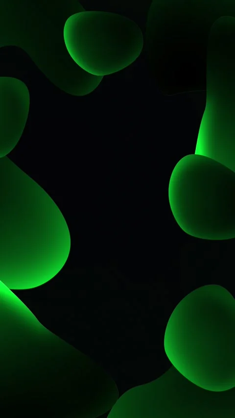 Animated fluid liquid background with vibrant green shapes, softly flowing Stock Footage 289682175