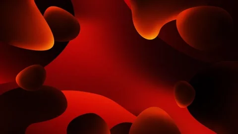 Animated fluid shapes background, rich gradients of deep red and orange hues Stock Footage 282776763