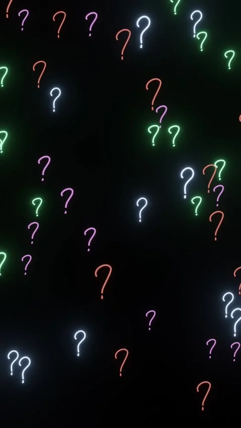 Animated Flying Colorful Question Mark Loop with Blinking Neon Lights and G.. 스톡 동영상 343798255