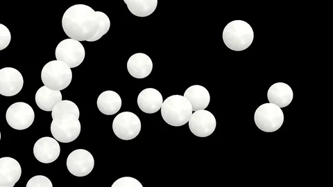 Animated flying from left to right ping pong balls in slow motion Video stock 85324897
