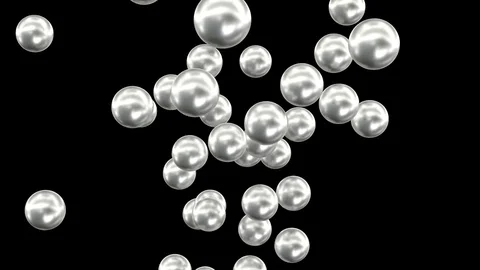 Animated flying silver ping pong balls toward camera Stock Footage 85371007