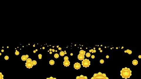 Animated flying Solar Plexus chakra symbol 스톡 동영상 142414368