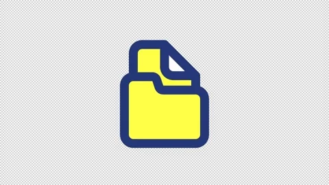 Animated folder color ui icon Stock Footage 222184777