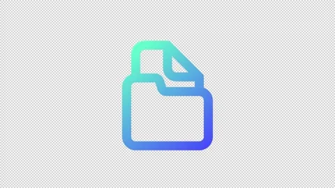 Animated folder gradient ui icon Stock Footage 222939276
