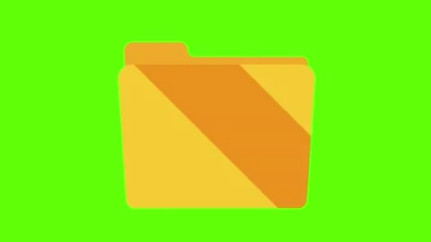 Animated folder icon in the bright green... | Stock Video | Pond5