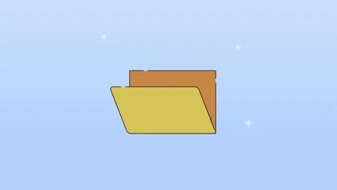 Animated folder icon with papers moving in and out in cycle, motion graphic.. Vídeos de archivo 333286990