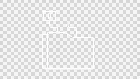 Animated folder white line icon Stock Footage 236751587