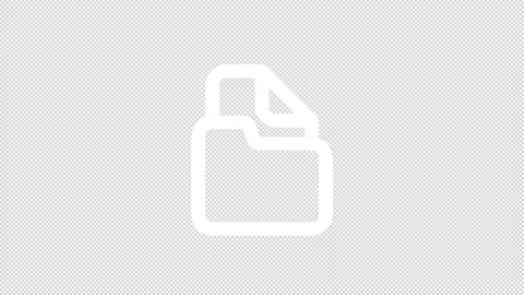 Animated folder white line ui icon Stock Footage 224062217