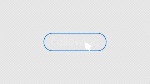 Animated Follow to Following Button Click Interaction UI Motion Graphic Overlay Video stock 343154189