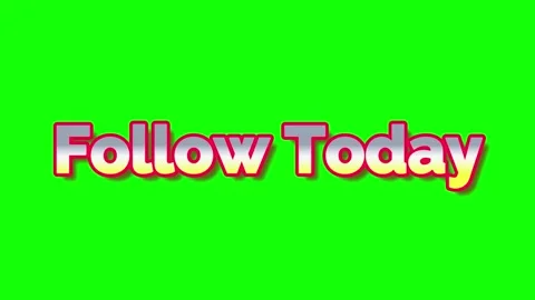 Animated follow today text on green screen background Stock-Footage 337611445