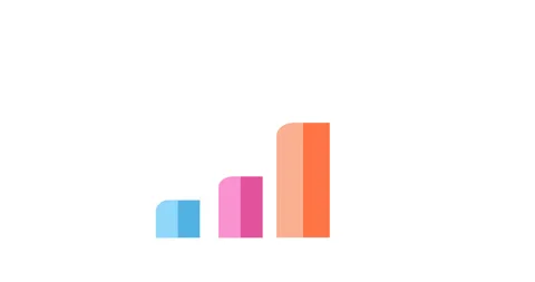Animated footage of bar chart growth Vídeo Stock 333201280