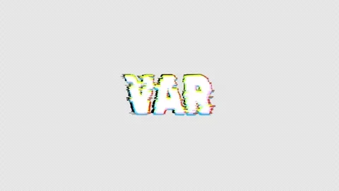 Animated Football Words Text Pack Vol 2 RGB Glitch Style 4K Seamless Loop Video stock 335342353