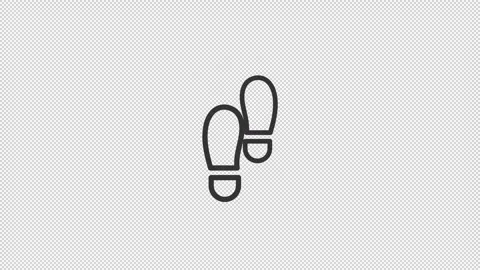 Footstep Icon Stock Video Footage | Royalty Free Footstep Icon Videos ...