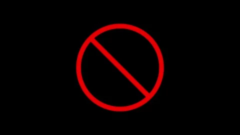 Animated forbidden symbol Video stock 299898408