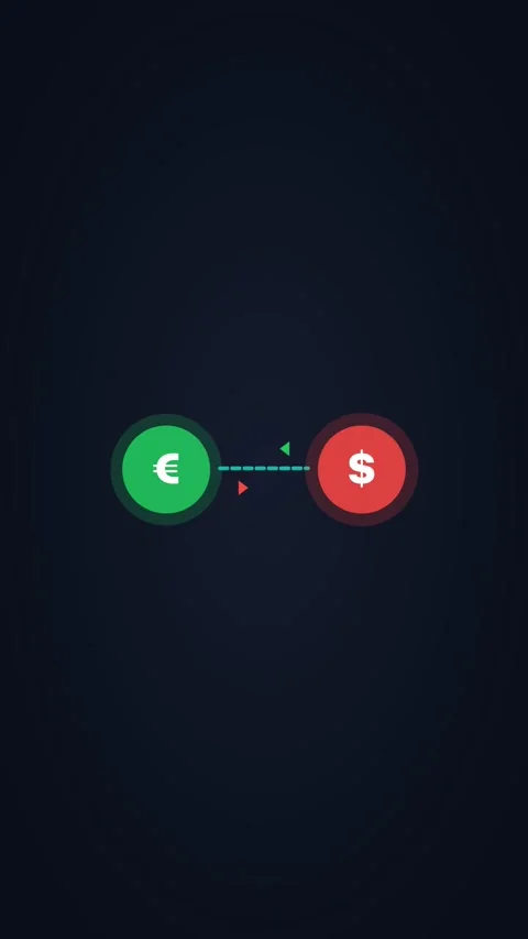 Animated forex currency pair exchange rate, vertical 9:16 seamless loop HD Video stock 345160765