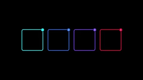Animated Four Step Infographic Boxes with Sequential Motion 4K Stock Footage 336826358
