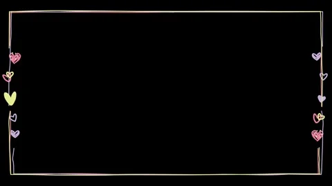 Animated frame with dancing pastel hearts along white curvy lines Stock Footage 317301449