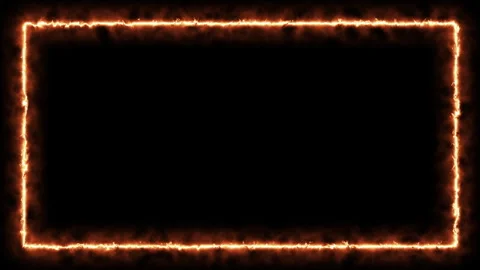 Animated frame with fire and glow effects Stock Footage 289175053