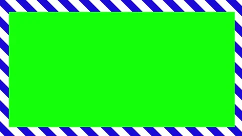 Animated frame with moving blue and white diagonal stripes. Green screen center Stock Footage 319763741