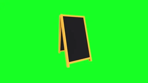 Animated A-frame stand on a bright green background 스톡 동영상 292682304