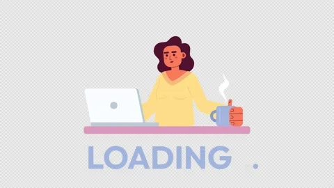 Animated freelance programmer loader Stock Footage 237276904