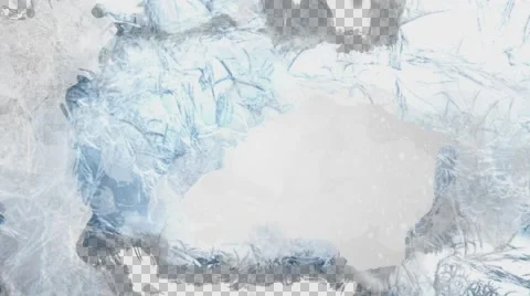 Animated freezing screen for Ice, falling snowflakes on white background Stock Footage