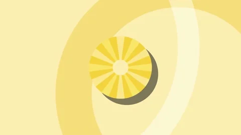 Animated fruit symbol of Pineapple on a yellow background. Seamless loop food Stock Footage 175406792
