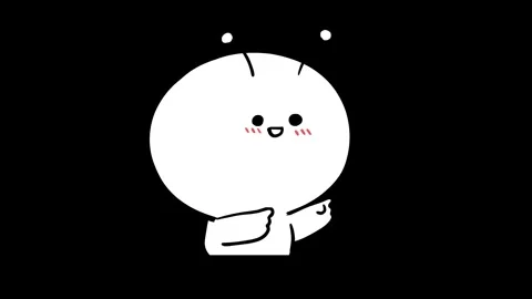 Animated Fun Ghost Pointing Wanting Something - Transparent Background Stock Footage 282784593