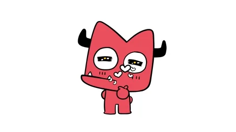 Animated Fun Yama Making Mini Heart Gesture - White Background Stock Footage 282784512