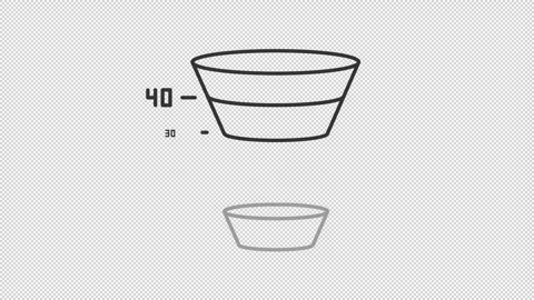 Animated funnel graph icon Stockbeeldmateriaal 296626752