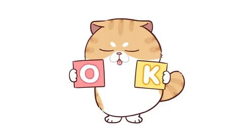 Animated Funny Cat Dancing with Okay Sig... | Stock Video | Pond5