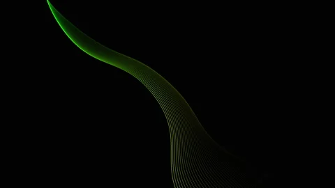 Animated Futuristic Technology Green Wave Background Stock Footage 346658725