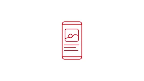 Animated gallery icon animation with smart phone and laptop Stock Footage 262849428