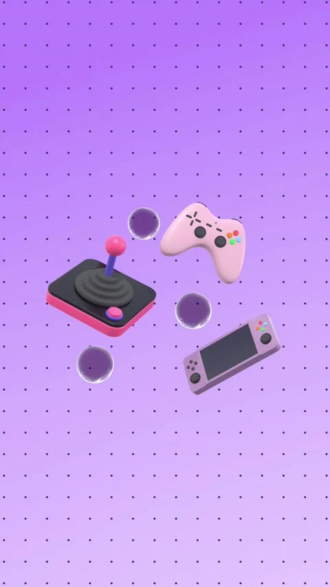 Animated Game Controllers. Entertainment, Fun, Game Concepts In Vertical Video Stock Footage 287105864
