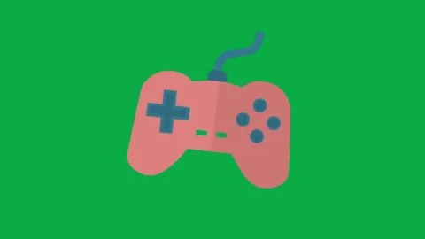 Animated gaming controller with moving buttons on green screen background Stock Footage 332151322