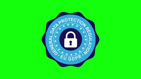 Animated GDPR Compliance Seal for Data Privacy Approval Video stock 317175578