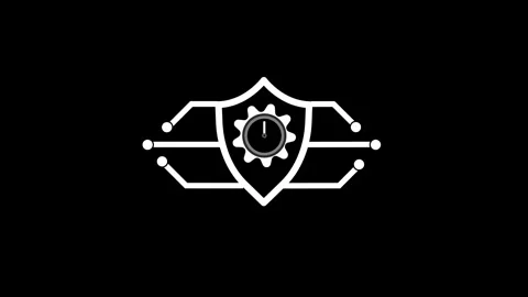 Animated Gear clock icon concept Stock Footage 263046185