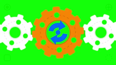 Animated Gear with Globe Inside, Circular Motion Loop Vídeos de archivo 339399836