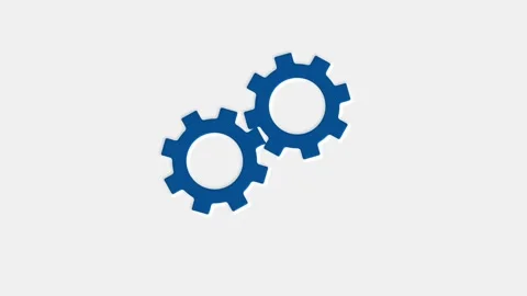 Animated Gear Icon Technology Concept Stock Footage 260587094